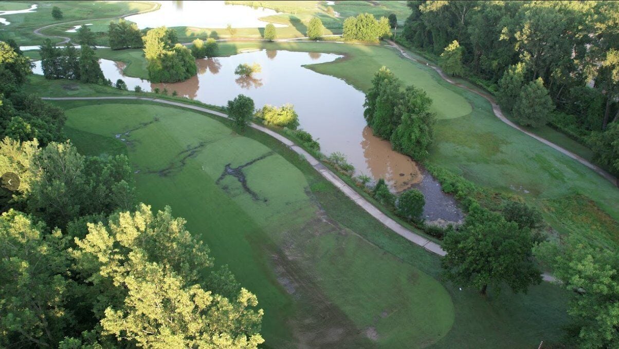 Louiselle Creek flooding